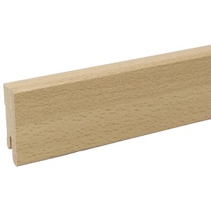 Praktikus Sockelleiste Buche, foliert, 240cm. Holzdekor für Laminat- und Holzböden.