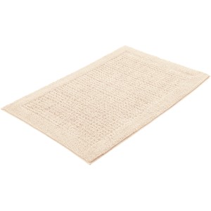 Naturfarbener Kleine Wolke Badteppich Net, 70x120 cm, aus Baumwolle mit Cut-Loop Flor.