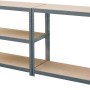 Verzinktes Metall-Schwerlastregal, 180x90x40 cm, mit 5 Böden, ideal für Lager und Werkstatt.