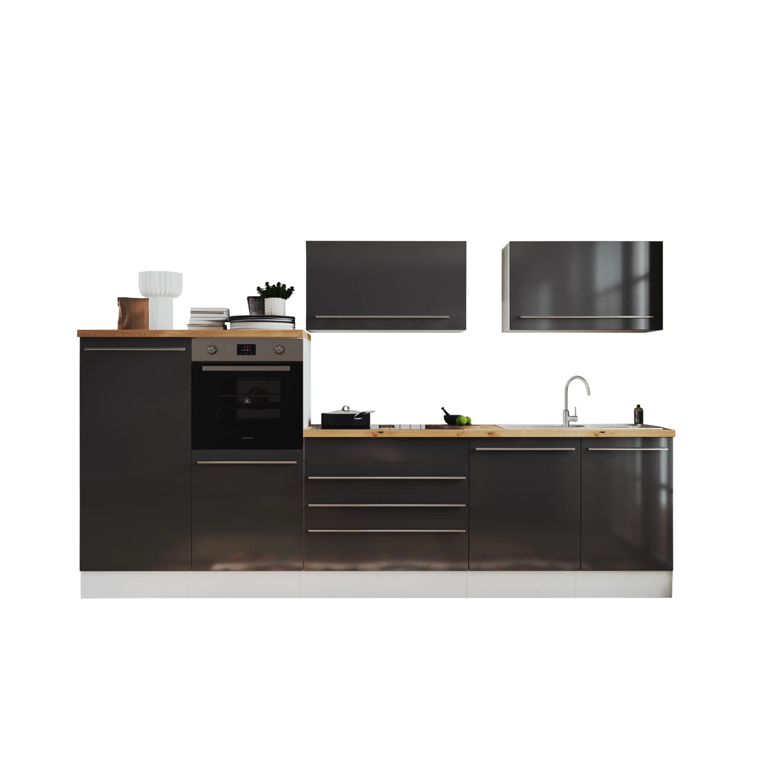 Respekta Küchen-Doppelblock Gabriel 200 cm x 320 cm x 60 cm Grau kaufen bei OBI