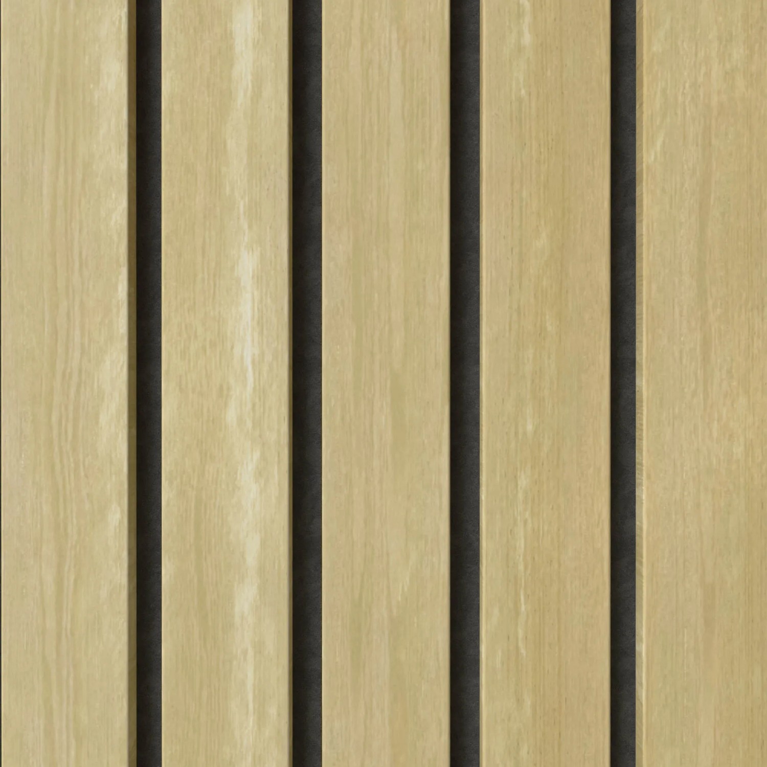 Akustikpaneel Lux Esche mit schwarzem Filz, 30x240cm, 2er-Set.