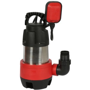 Einhell GC-DP 9040 N Schmutzwasserpumpe mit Schwimmerschalter und Edelstahlgehäuse.