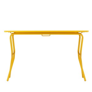 Gelber Lafuma Balkontisch Balcony, 72x120x70 cm, klappbar, ideal für kleine Außenbereiche.