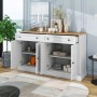 okwish Sideboard mit 4 Türen 2 Schubladen Esszimmer 150x40x86cm Natur_4