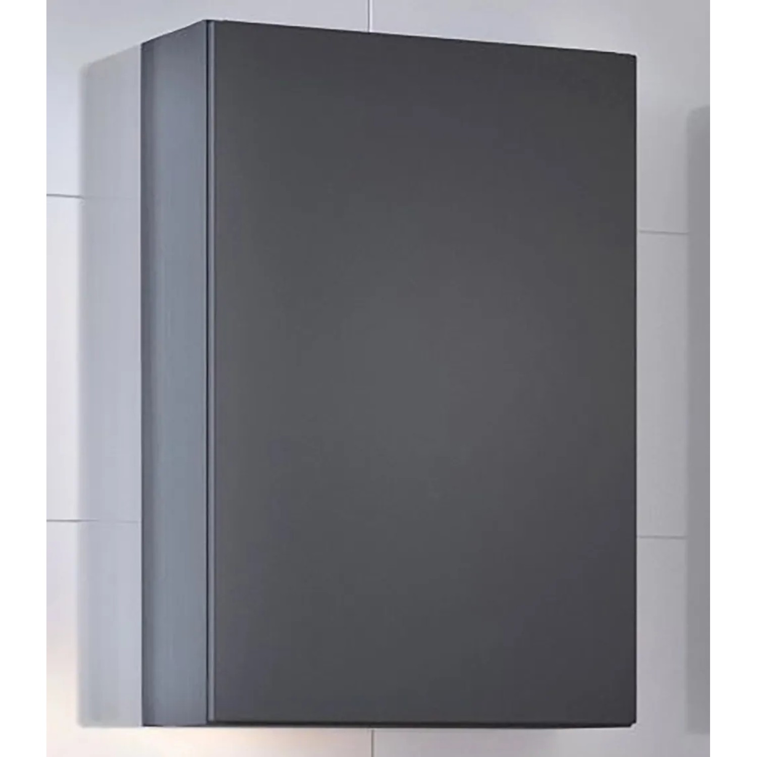 Held Möbel Bad-Hängeschrank Verona, 40 cm, matt Grau. Hängender Badezimmerschrank mit schlichter, grauer Front.