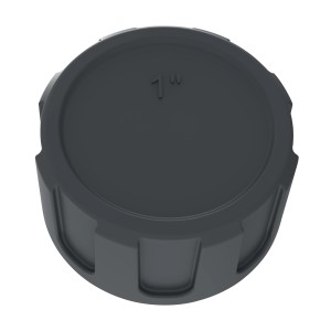 Verschlusskappe 25 mm aus Kunststoff zum Abdichten von Anschlüssen und Kupplungen.