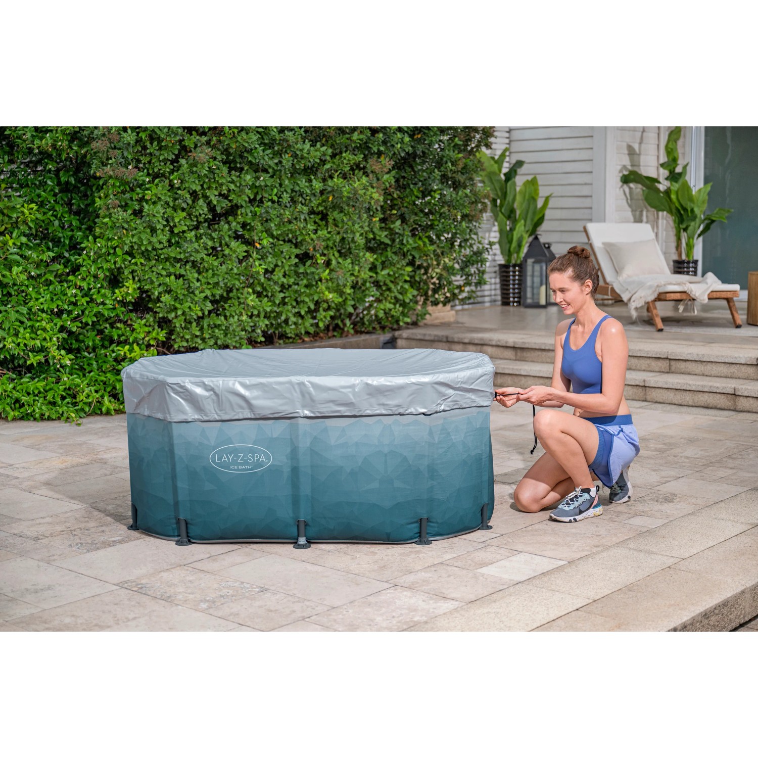 Bestway Eisbad Glacial Dip mit Filterpumpe Oval 150 cm x 90 cm x 65 cm_11