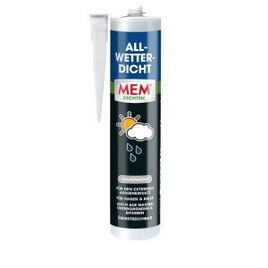 MEM Allwetter-Dicht Transparent 300ml Kartusche für Bauabdichtung.