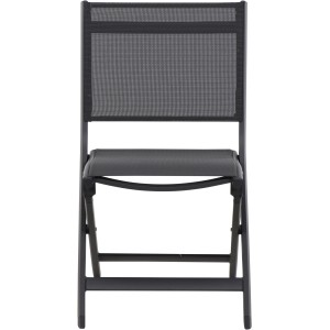 Siena Garden Klappstuhl Tesoro, anthrazitfarbener Gartenstuhl mit Textilbespannung.