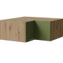 Feldmann-Wohnen Eckaufsatzschrank Brerra W14/90/36 Eiche Artisan / RAL 6025 farngrün Matt 90 / 90 / 36cm