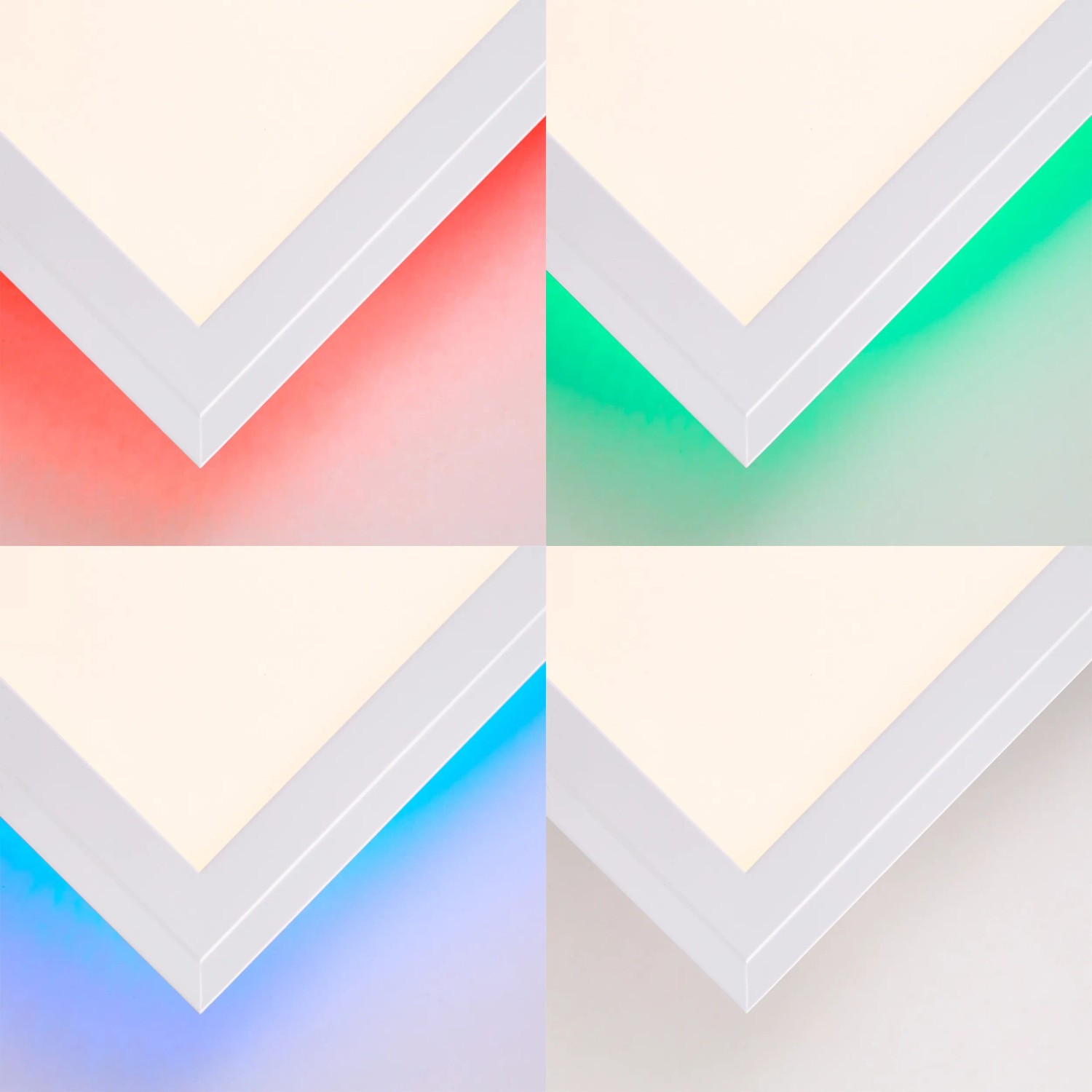 Brilliant LED-Panel Allie, 60x60 cm, weiß, mit Farbwechsel-Funktion (rot, grün, blau).