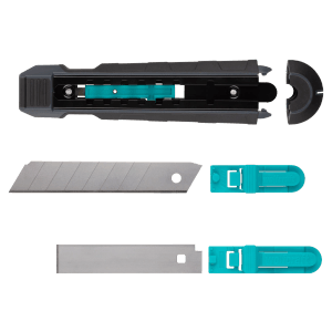 Wolfcraft Dual Schaber-Messer mit Abbrechklinge und Schaberklinge für Silikonfugen.