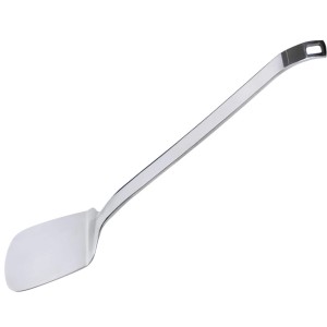 Kelomat Pfannenwender aus Edelstahl, 38 cm, silberfarben, für Küche und Grill.