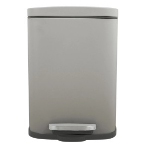 Spirella Kosmetikeimer Akira, 12 l, Taupe, aus Stahl mit Pedal und Inneneimer.