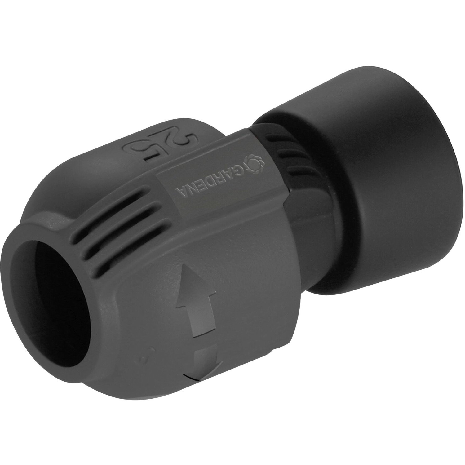 Gardena Verbinder 25 mm x 25 mm mit Innengewinde für Sprinkler-Systeme.