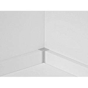 Parador Innenecke Alu Optik für Sockelleisten SL 3/6/18, variable Innenecken für Laminat & Parkett Zubehör.