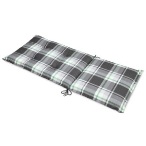Beautissu Hochlehner Auflagen Sunny MK, 4er Set, 120x50x6cm, mintgrün kariert.
