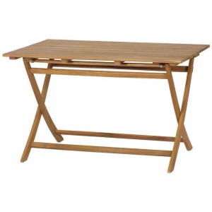 Rechteckiger Siena Garden Klapptisch Falun aus Holz, 80x120 cm, ideal für den Garten.