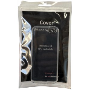Transparente SmartPhone Schutzhülle für iPhone 5/5S/5SE im Polybeutel.