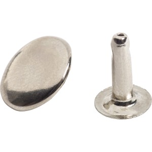 LUX Hohlnieten, vernickelt, 7-12mm, 40 Stück, zur Verstärkung von Textilien und Pappe.