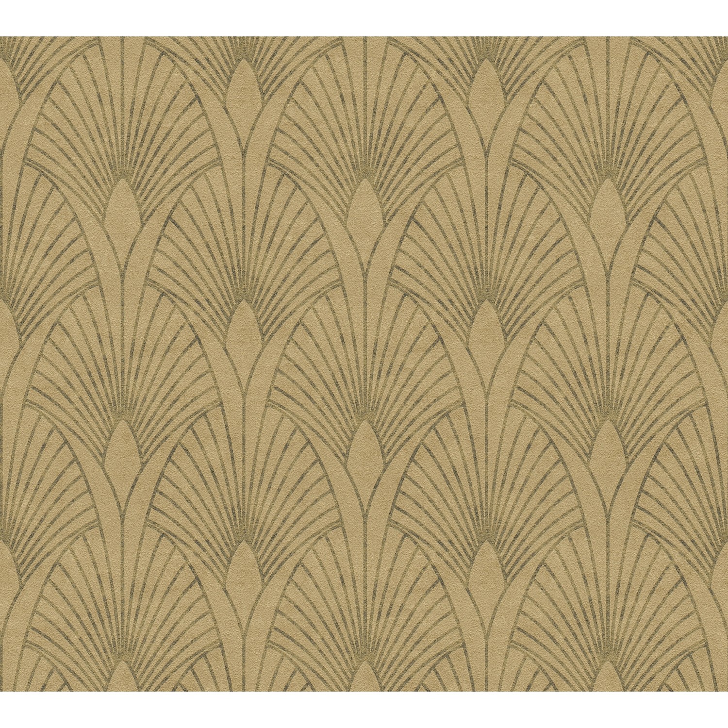 AS-Creation Vliestapete New Walls Art Deco in Gold Beige mit leichtem Muster.