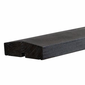 Sichtschutzzaun Plank Nadelholz Schwarz 174 cm x 129 cm