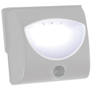 Weißes LED-Nachtlicht mit Bewegungsmelder für Treppen und Flure.