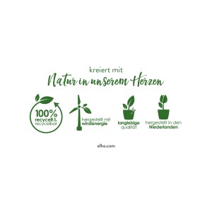 Elho Green Basics Anzuchtschale: Nachhaltige Produktion mit Recycling, Windenergie und in den Niederlanden.