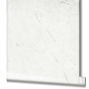 Weiße Vliestapete mit Putzstruktur und Metallic-Akzenten, La Veneziana III.