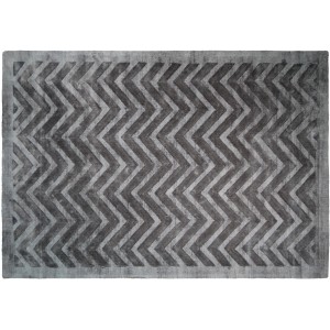 Kayoom Kurzflorteppich Luxury 410, grau-anthrazit, mit Zickzackmuster, 200x290 cm.