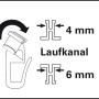 Anleitung: Gardinia Duo X-Gleiter für Gardinenschiene mit 4/6 mm Laufkanal, drehbar.