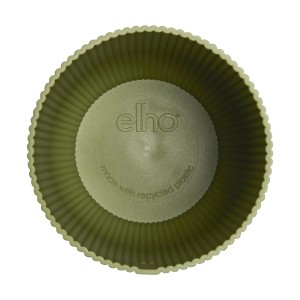 Elho Vibes Fold Mini Übertopf, rund, Ø 9 cm, grün, aus recyceltem Kunststoff.