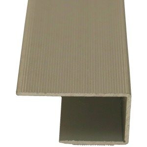 Silbernes Einfassprofil (10x20mm) für Laminat & Parkett, 2700mm lang.