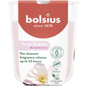 Bolsius Duftkerze True Scents Magnolie im Glas Rosa Klein