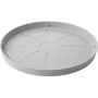 Hellgrauer Deroma Untersetzer Origin Saucer, 50 cm Durchmesser, für Innen- und Außenbereich.