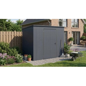 Weka Metall-Gerätehaus Gary 242 cm x 198 cm Anthrazit