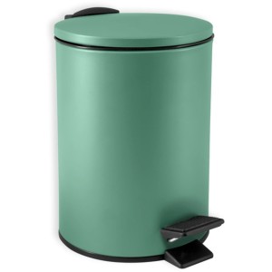 Spirella Adelar Kosmetikeimer, 3 l, Grün Matt, mit Fußpedal und Softclose.