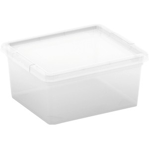 Transparente KIS Aufbewahrungsbox C XXS mit Deckel, ideal zur Lagerung und Organisation.
