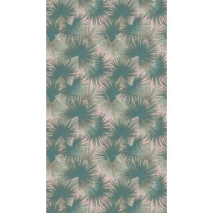 A.S. Creation Fototapete mit Farnblätter-Motiv in Grün und Rosa.