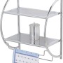 Wenko Exclusiv Bad-Wandregal mit 2 Ablagen und Handtuchstange, Chrom.