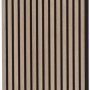 FN Acustico Akustikpaneel Walnuss, Furnier auf schwarzem Filz, 57,25x240cm. Schallabsorbierendes Wandpaneel.
