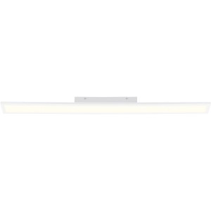 Flache, weiße LED-Deckenleuchte (100x10 cm) von Just Light. Dimmbar und mit einstellbarer Lichtfarbe.