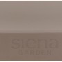 Detailaufnahme: Siena Garden Stapelsessel Square in Taupe, Gartenstuhl mit Logo.