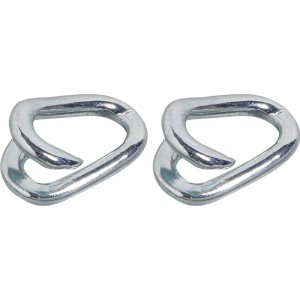 Zwei verzinkte Notglieder, 3 mm Durchmesser, für Haken- & Ösen-Sets.