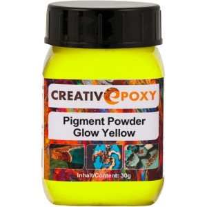 Gelbes CreativEpoxy Tagesleuchtpigment Pulver (30g) für Epoxidharz.