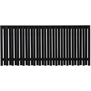 Plus Holz Vorgartenzaun Nagano Nadelholz Schwarz 180 cm x 80 cm
