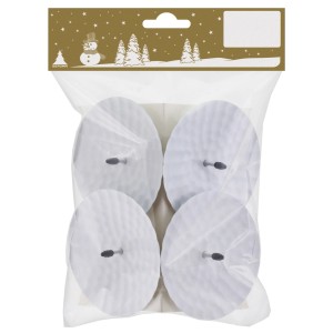 Kerzenhalter Metall Ø 8 cm Weiß 4 Stück