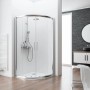 Schulte ExpressPlus Runddusche Kristall/Trend II, 90x90 cm, Chromoptik. Elegante Duschkabine im Badezimmer.