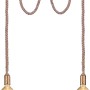 Trio Deckenlampe Rope, 2-flammig, Altmessing, Vintage-Pendelleuchte mit Seilaufhängung.