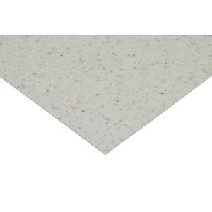 Andiamo PVC-Belag Allover Heavy 009L, 200 cm breit, hellgrau mit Sprenkeln.